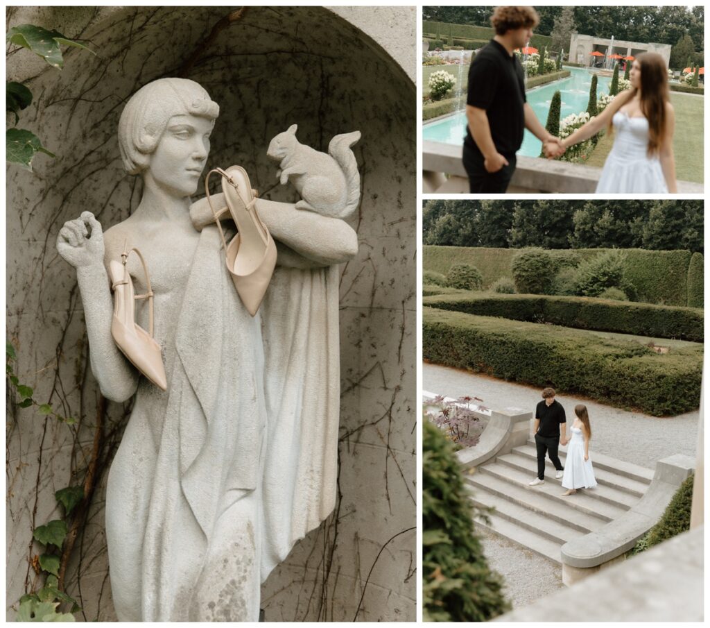 Parkwood Estate Romantic Dreamy Garden Mansion Fountain Engagement Session Toronto Luxury Wedding Photographer8