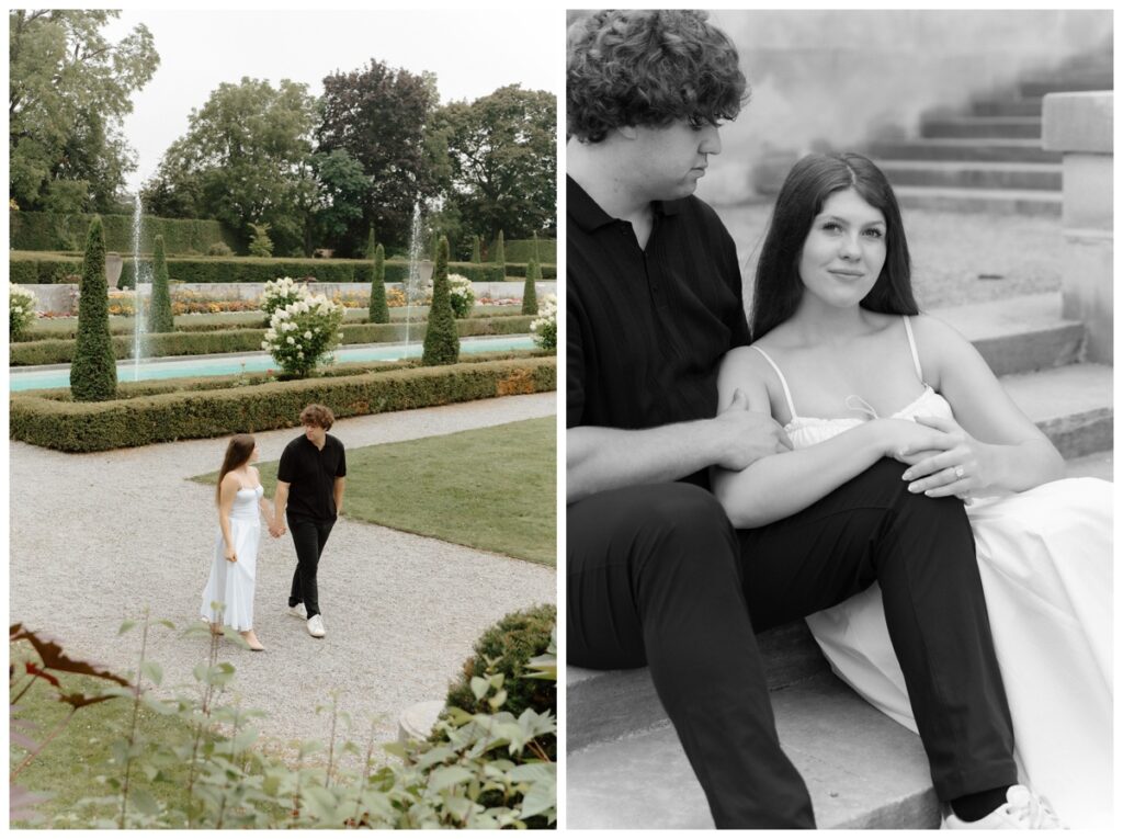 Parkwood Estate Romantic Dreamy Garden Mansion Fountain Engagement Session Toronto Luxury Wedding Photographer9